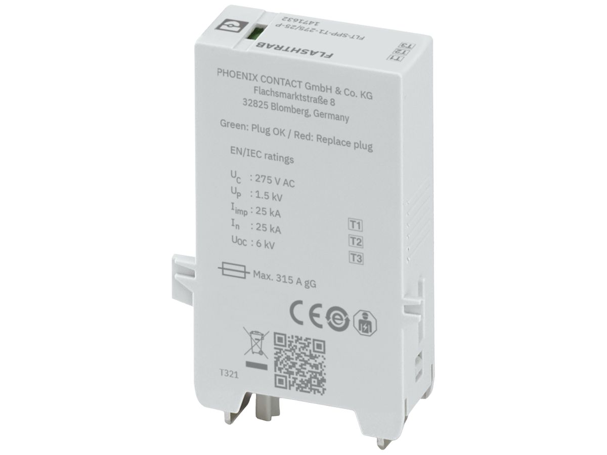 Kombiableiter-Einsatz PX FLASHTRAB TN/TN-C/TN-C-S/TN-S/TT 240V 25kA