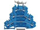 Dreistockklemme WAGO TOPJOB-S 2.5mm² N/N/N blau Beschr.Träger