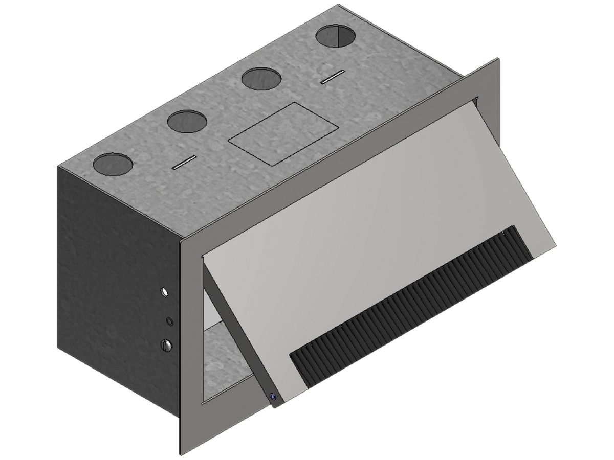 Wandanschlussdose Woertz Chromstahl 250×140×125mm