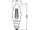 LED-Lampe LEDVANCE CLASSIC B E14 5.9W 806lm 827 B10.5 klar Ø35×100mm