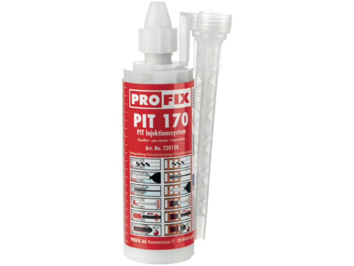 Injektionsmörtel Profix PIT 170+ 170cm³ mit 2 Mischrohre