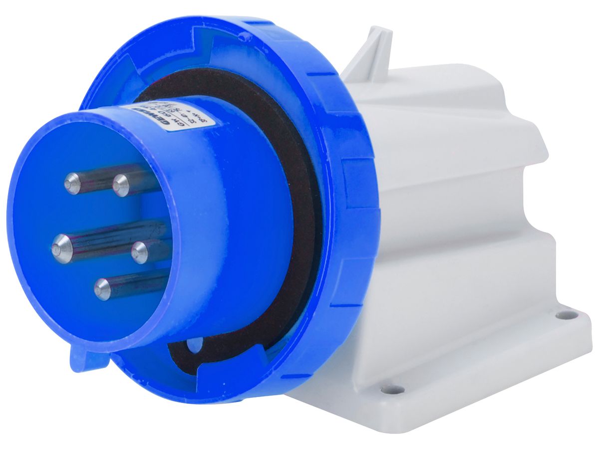 AP-Gerätestecker CEE Gewiss 309 HP 5P 16A 200…250V bl 9h IP67 Schraube