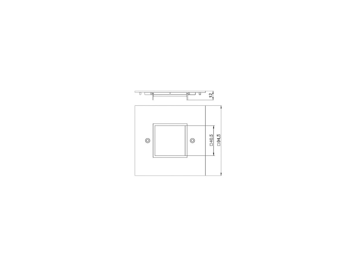 Abdeckplatte Bettermann 1×Modul 45, 95×95mm, PA, gelb