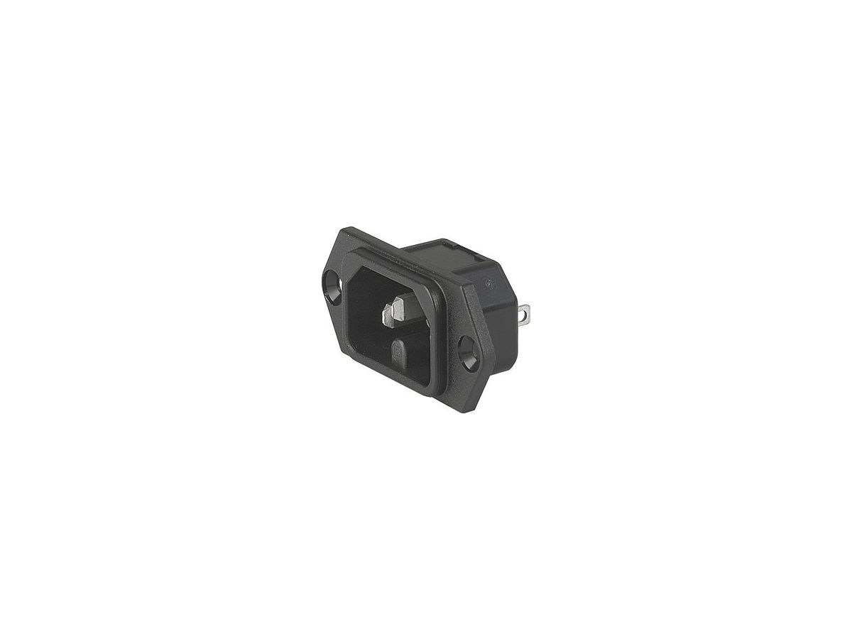 EB-Gerätestecker 3P T123 C16 eckig horizontal schwarz