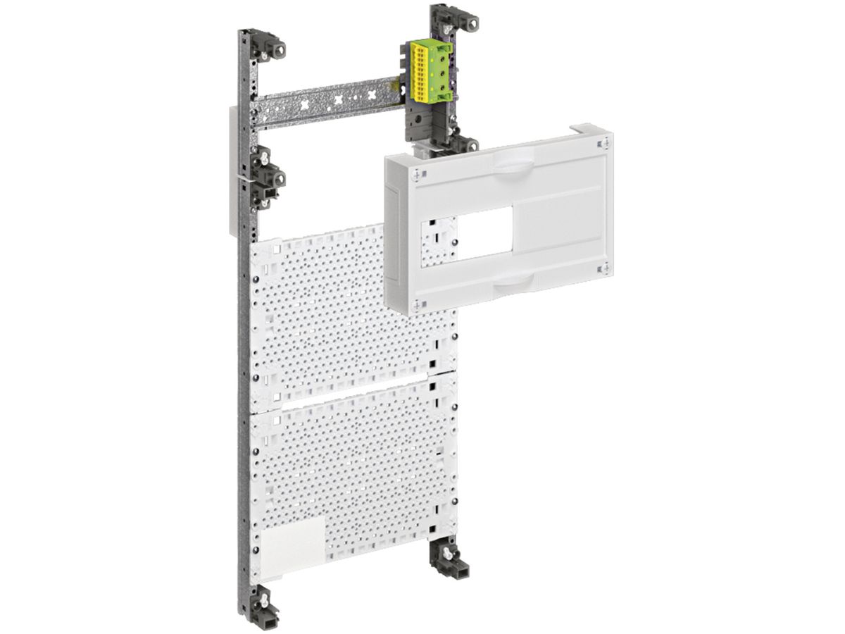 Mediafeld Hager für AP-Feldverteiler 4-reihig, 1 Reihe modular