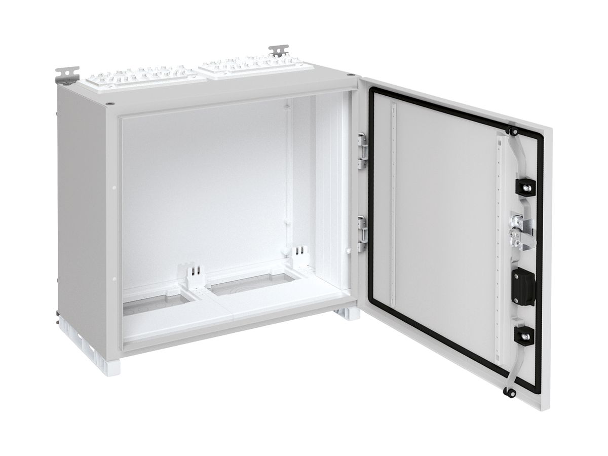 Wandschrank Hager univers mit Volltür SK II IP55 500×550×275mm RAL 7035