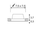 EB-LED-Downlight SLV FRAME BASIC, 6W 450lm 3000K mit Treiber IP20 mattweiss