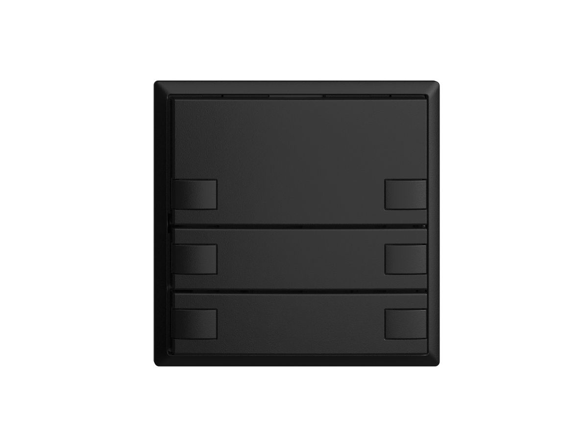 UP-Taster KNX 3-fach EDIZIOdue schwarz RGB ohne LED