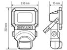 LED-Strahler ESYLUX AFL SUN, 10W 3000K 800lm 133×75×210mm IP65, weiss