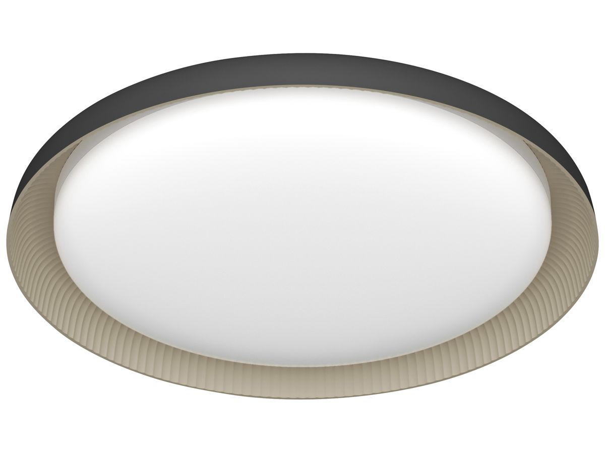 LED-Deckenleuchte Philips Pebblo 10W 1850lm 827 Ø320mm schwarz
