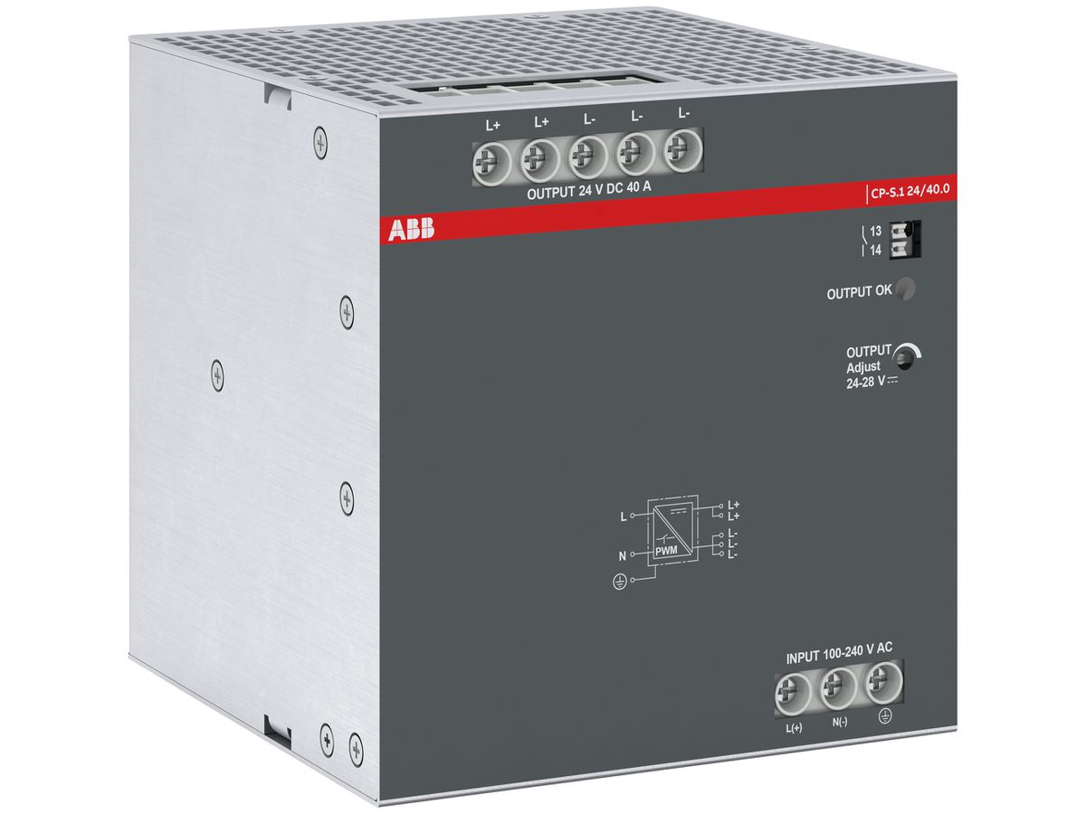 Schaltnetzteil ABB CP-S.1 24/40.0, IN:100…240V, OUT:24VDC/40A