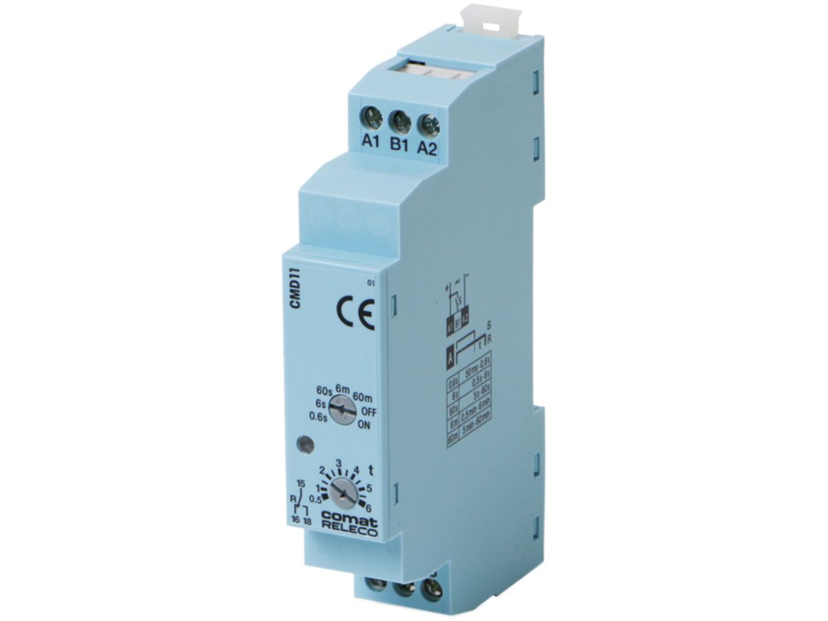 Zeitrelais ComatReleco, CMD11-A, 115VAC, Gehäuse blau/grau