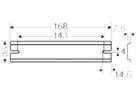 Tragschiene Hensel, 168mm, für DK / KF / EB 25…