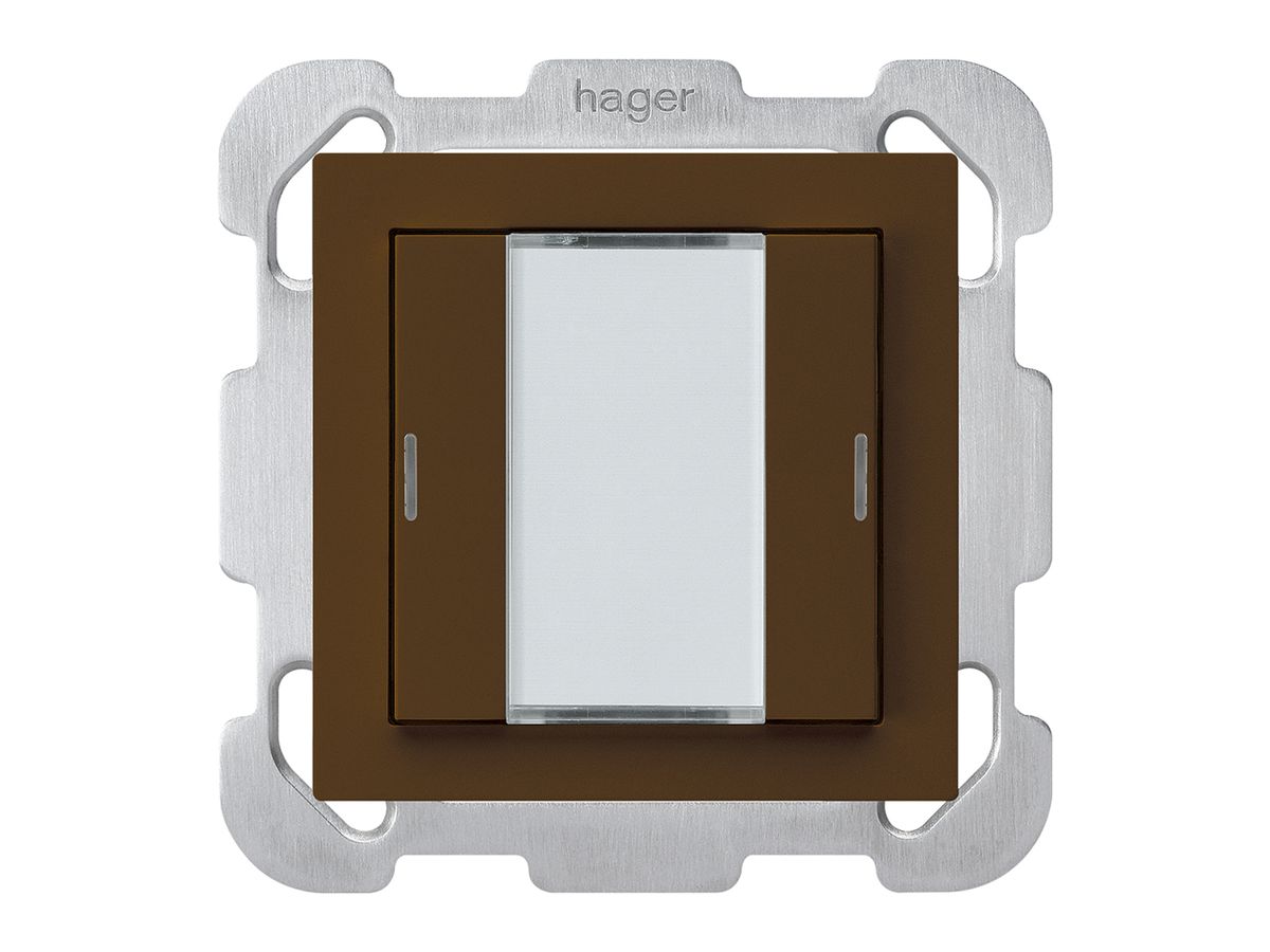 UP-Taster kallysto B KNX 2× RGB LED s/e-link braun