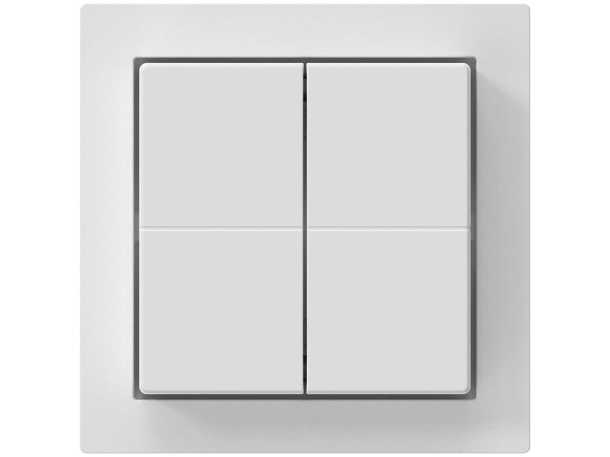 Frontset zu Funktaster Friends of Hue KAL, 60×60mm, mit Knopf, weiss
