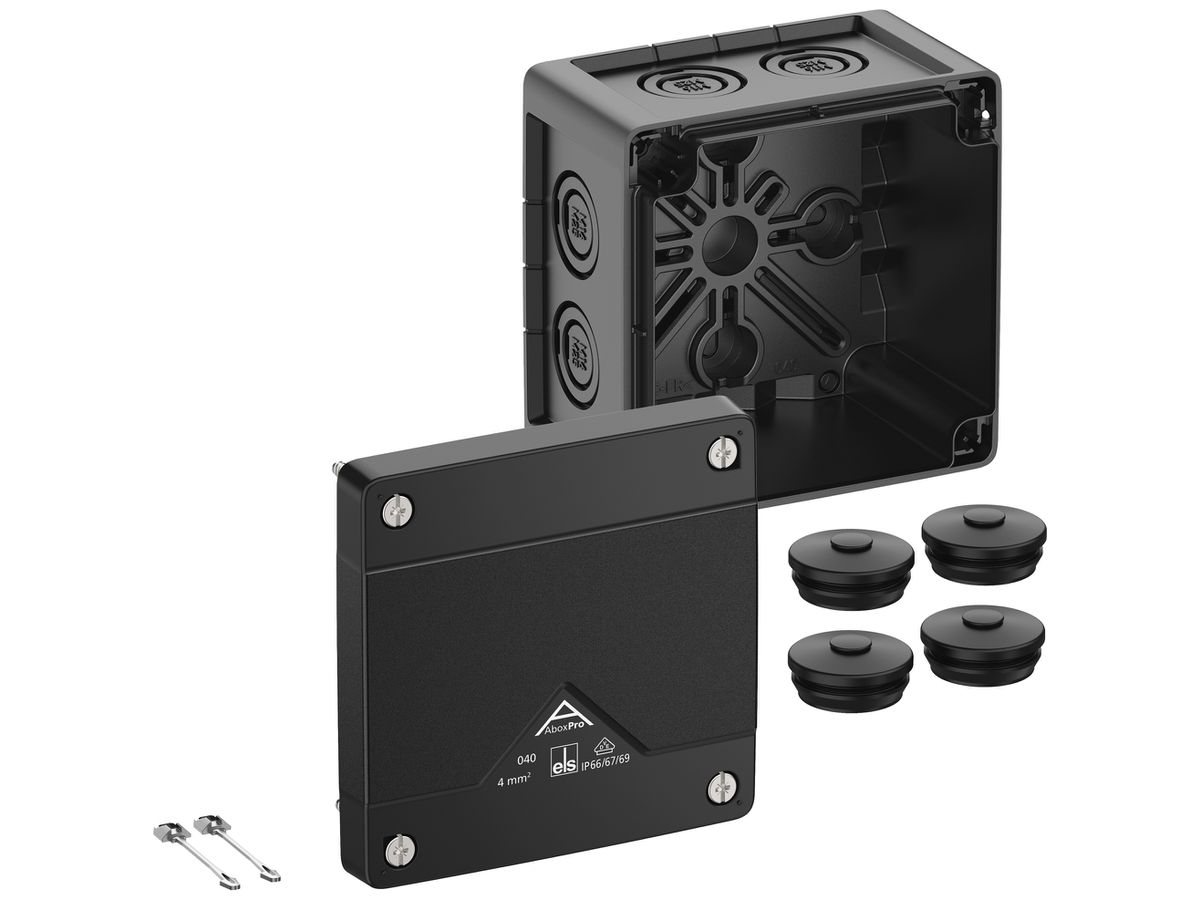 AP-Abzweigdose Spelsberg Abox Pro 040-L/sw 102×102×70mm IP69 sz