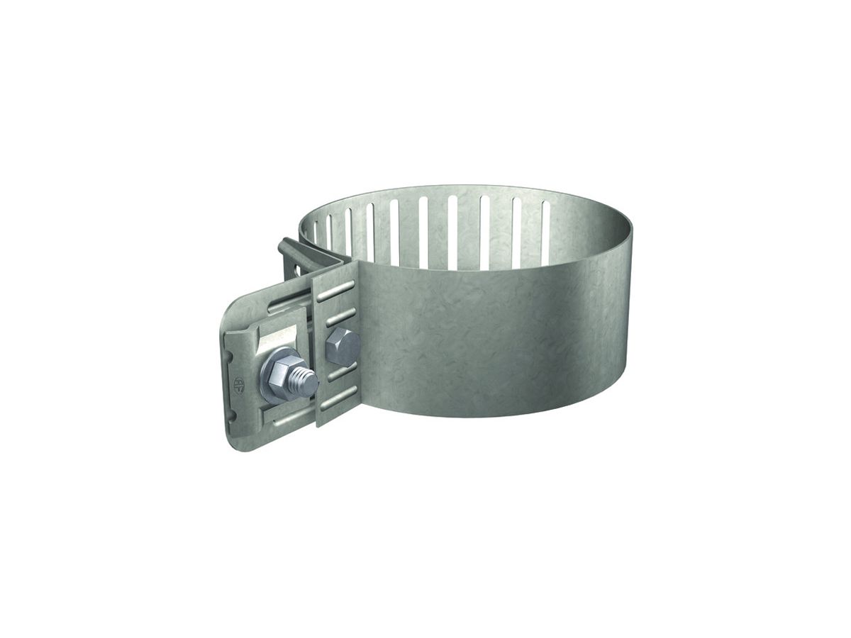 Kontaktbride verstellbar Flury Al 3, Inox A2, Rohr Ø 70…120mm