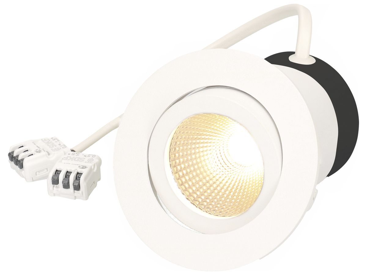 EB-LED-Spot MH maxLUCE DISC 7W 590lm 4000K IP44 DIM Ø80mm weiss 36°