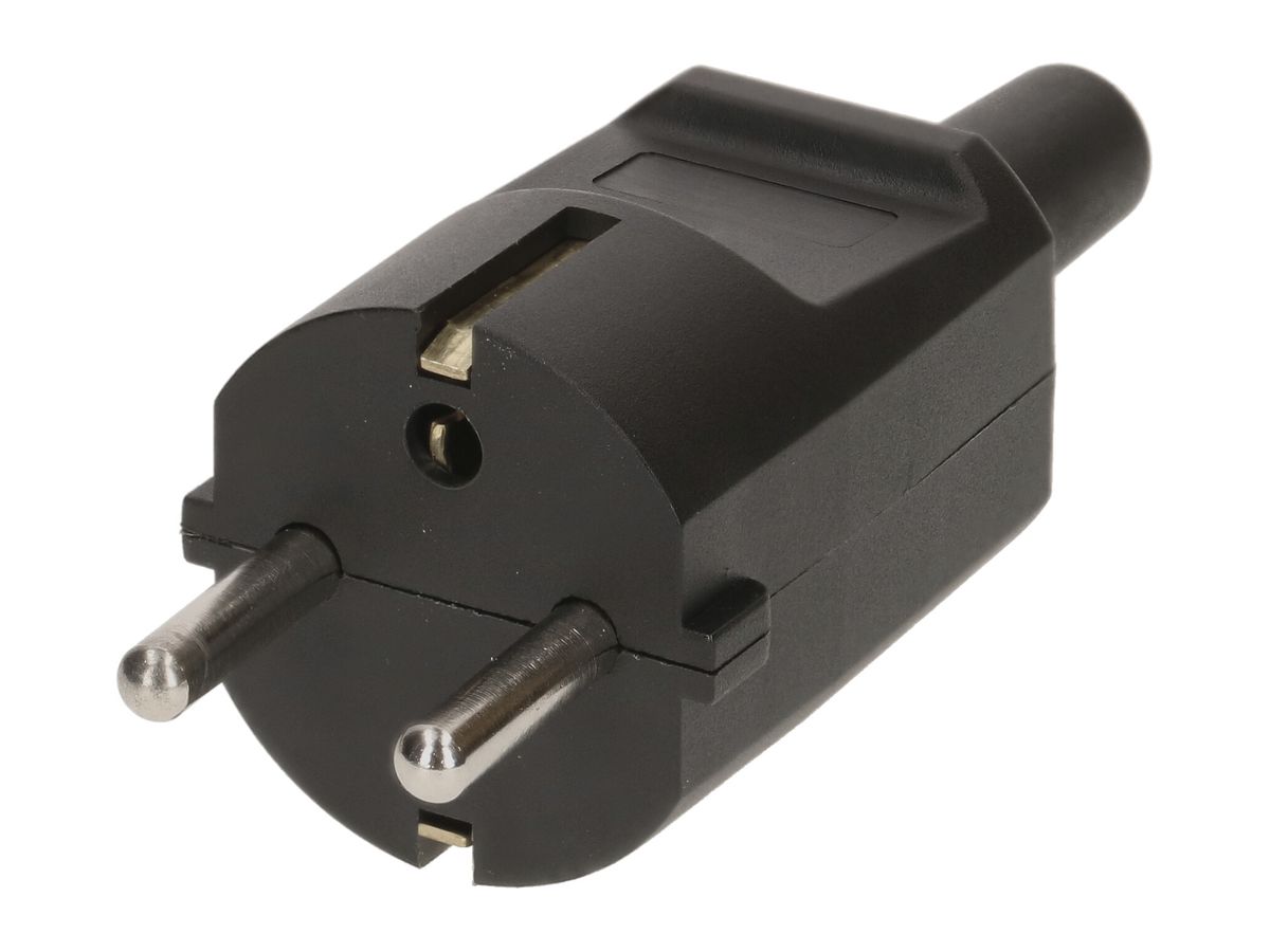 Stecker Schuko MAX HAURI L+N+PE 16A 250V 0.75…1.5mm² schwarz