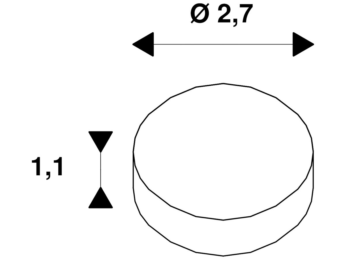 Zierring SLV GRIP S Aluminium Ø27×11mm schwarz