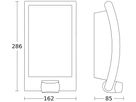 Wandleuchte Steinel L 22 PIR E27 60W IP44, anthrazit