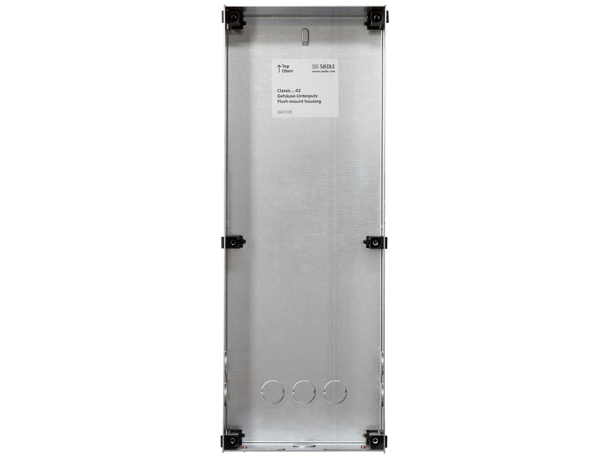 UP-Gehäuse Siedle Classic 1× 154×415×65mm silber
