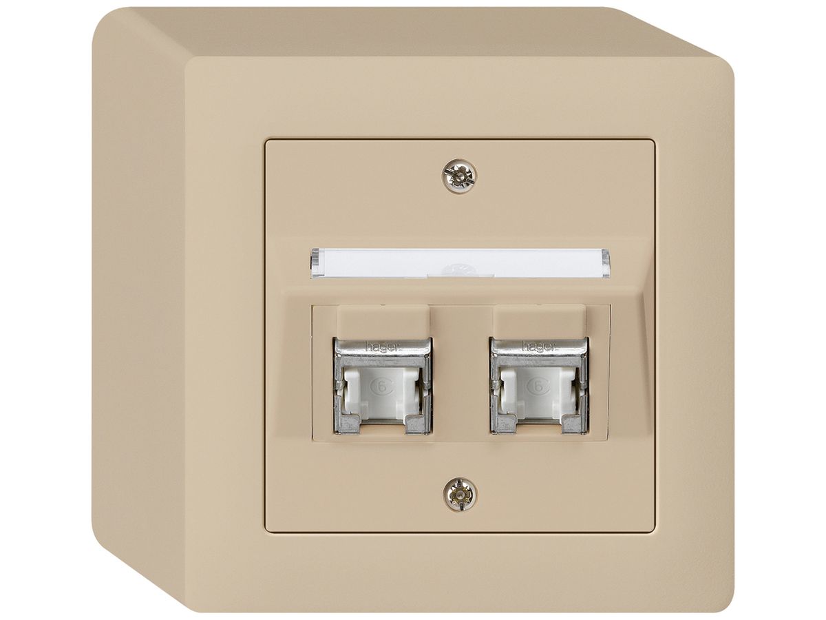 AP-Dose kallysto Kat.6 2RJ45/s beige
