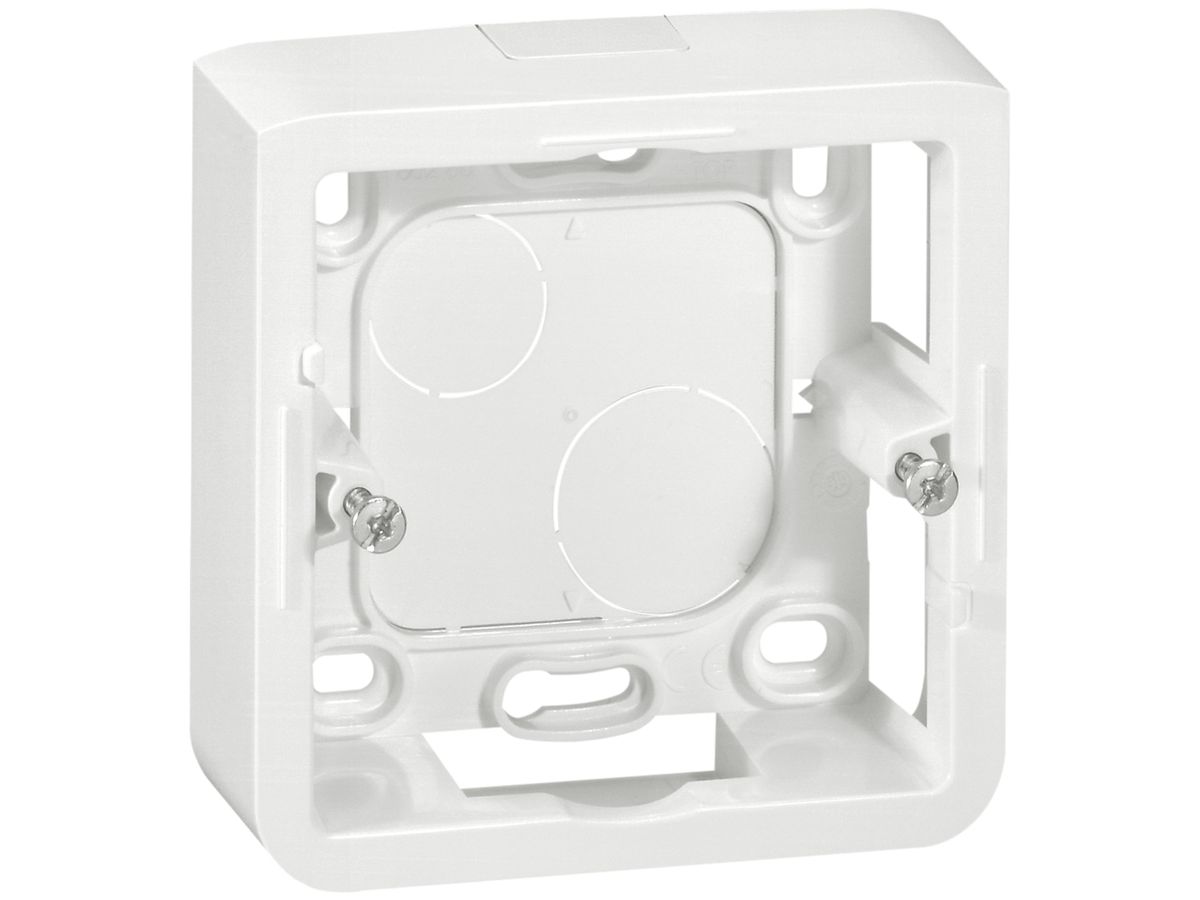 AP-Gehäuse MOS 1×2 Module weiss Tiefe=40mm