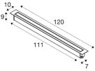 EB-LED-Bodenleuchte SLV DASAR 1200 IP65 34W 4100lm 830 DALI Edelstahl