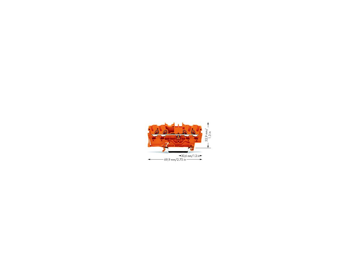 Durchgangsklemme WAGO TOPJOB-S 1.5mm² 4L orange Serie 2001