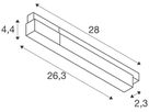 LED-Betriebsgerät SLV Intrack 200W 48V DALI 280×23×44mm schwarz