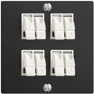 Audiodose EDIZIOdue F 4×schwarz ITplus Klemmanschluss für 4 LS