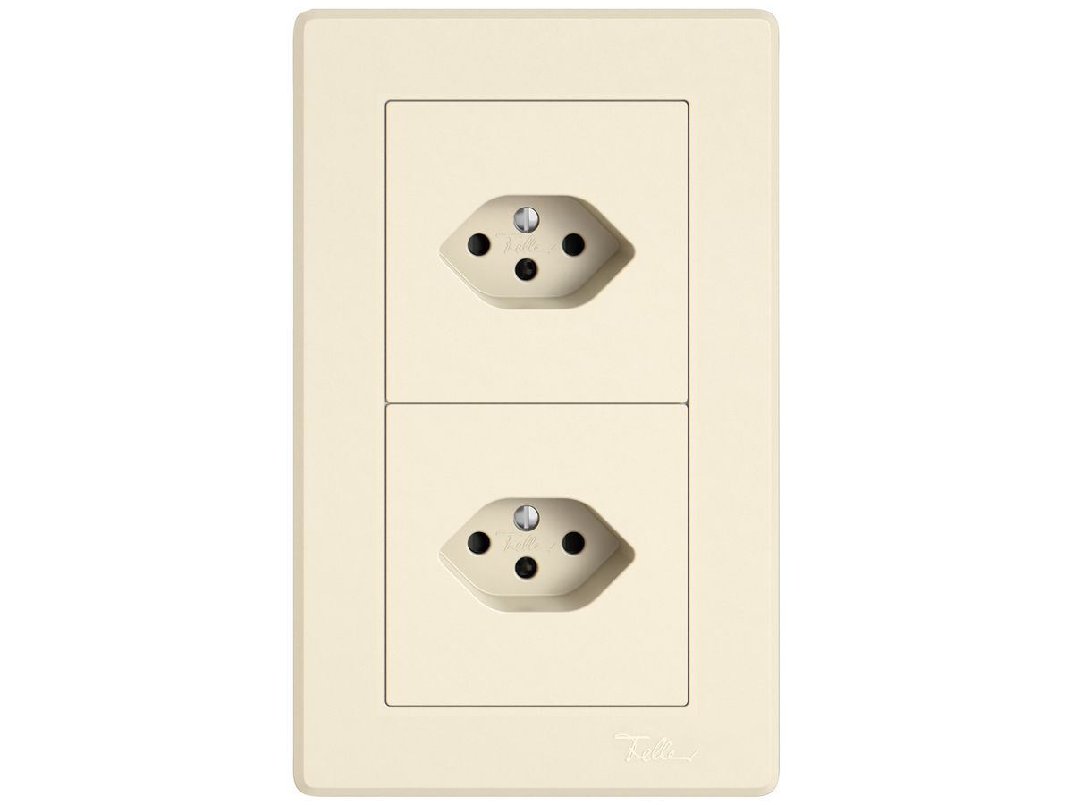 UP-Kombination EDIZIO.liv SNAPFIX® 2×1 156×96mm 1×T13+1×T13 crema