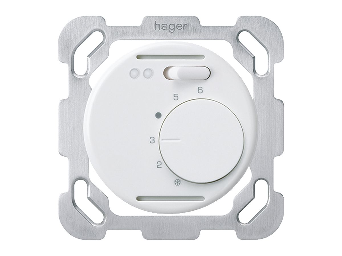 Einsatz zu UP-Raumthermostat basico Befestigungsplatte weiss f.Fussbodenheizung