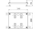 Höhenerweiterung Bettermann 240×200×15mm bandverzinkt