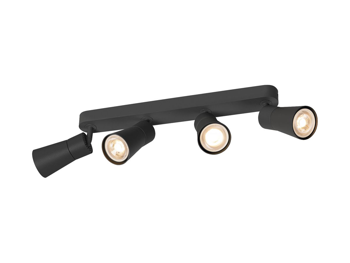 Spot SLV PURI 2.0 Cone CW GU10 4×6W DIM 365×42×138mm schwarz