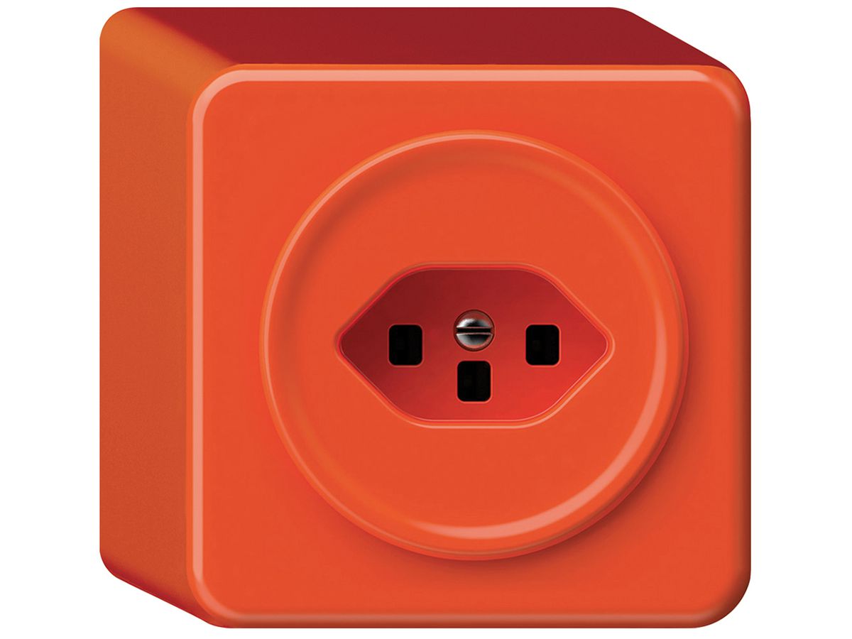 AP-Steckdose origin 1×Typ 23 16A 230V 88×88×54mm orange