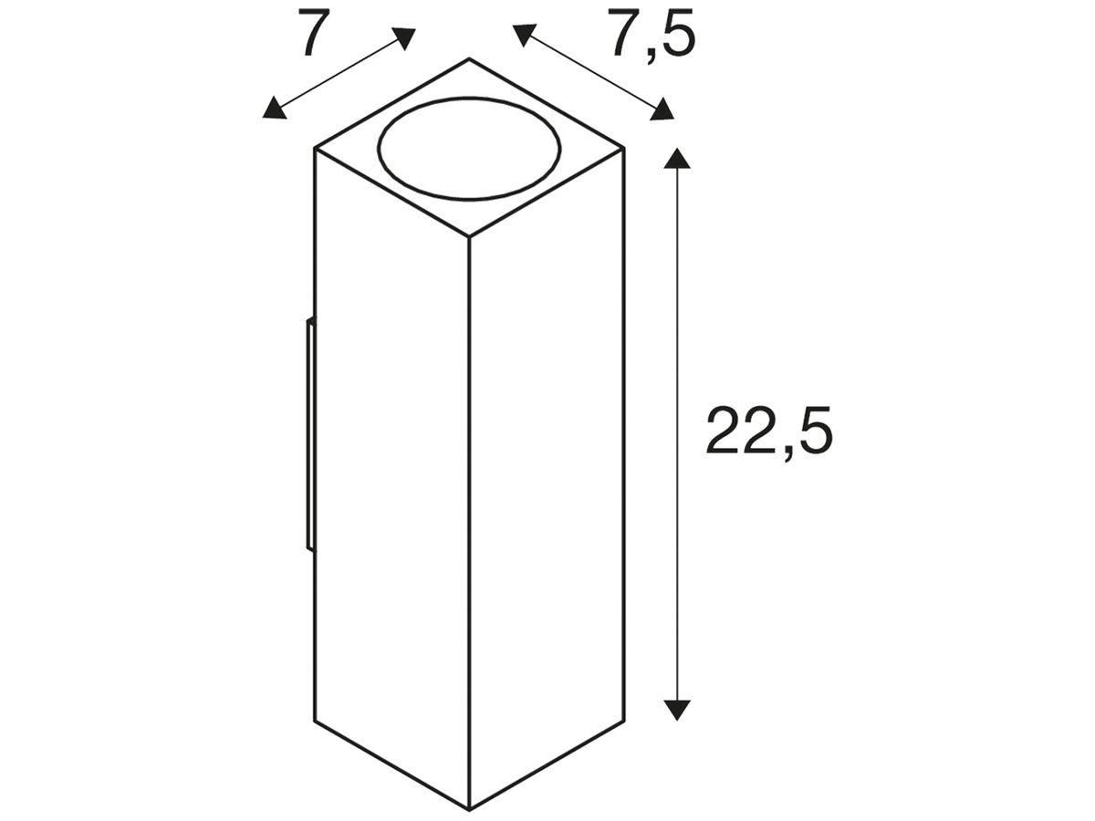 Wandleuchte SLV THEO UP/DOWN OUT, 2×GU10 35W IP44 silbergrau