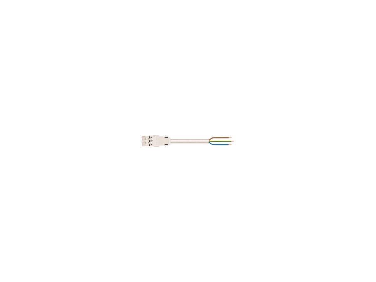 Anschlussleitung WAGO 3×1.5mm² Stecker-freies Ende 1m weiss