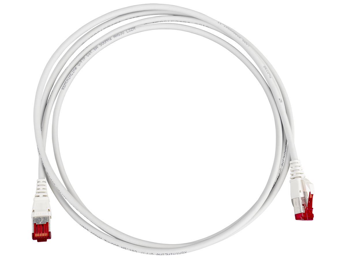 Patchkabel RJ45 R&M thinLine, Kat.6A U/FTP, 4P, LSZH grau, 1m