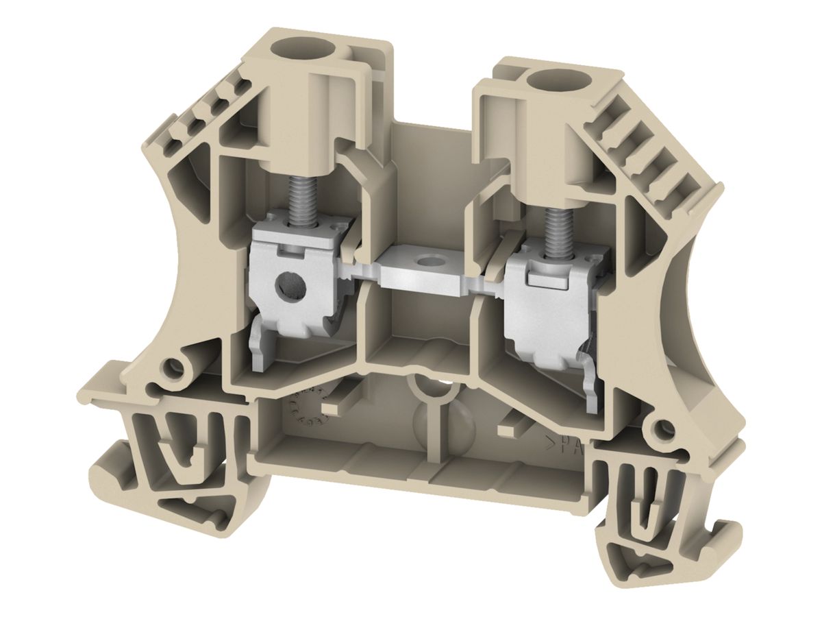 Durchgangs-Reihenklemme 0.5…10mm² 41A 800V TH35/G32 beige