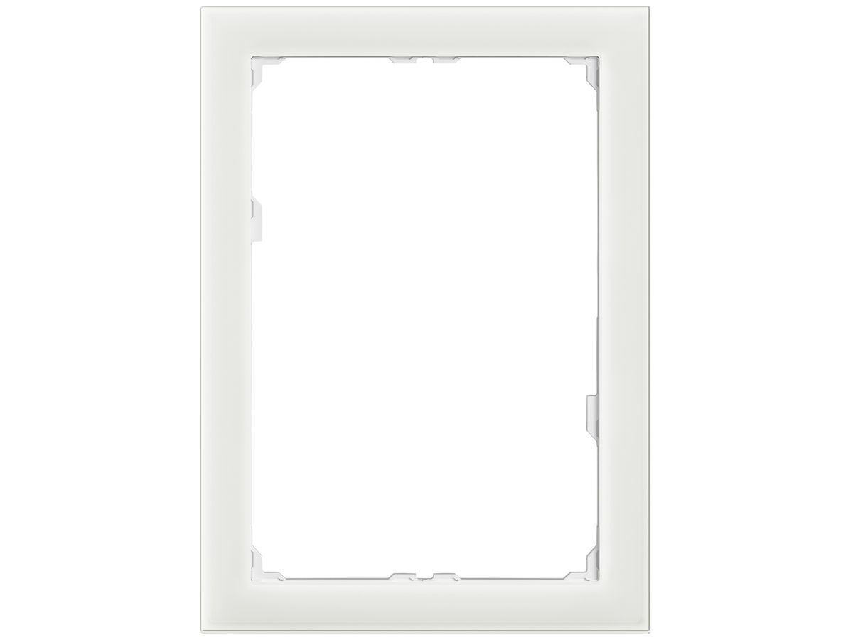 UP-Abdeckrahmen EDIZIO.liv prestige SNAPFIX® f.Panel 214×154mm glas weiss
