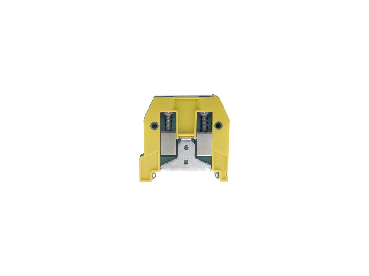 Schutzleiter-Reihenklemme Woertz 4…10mm² Schraubanschluss 2×1 TH35 grün/gelb