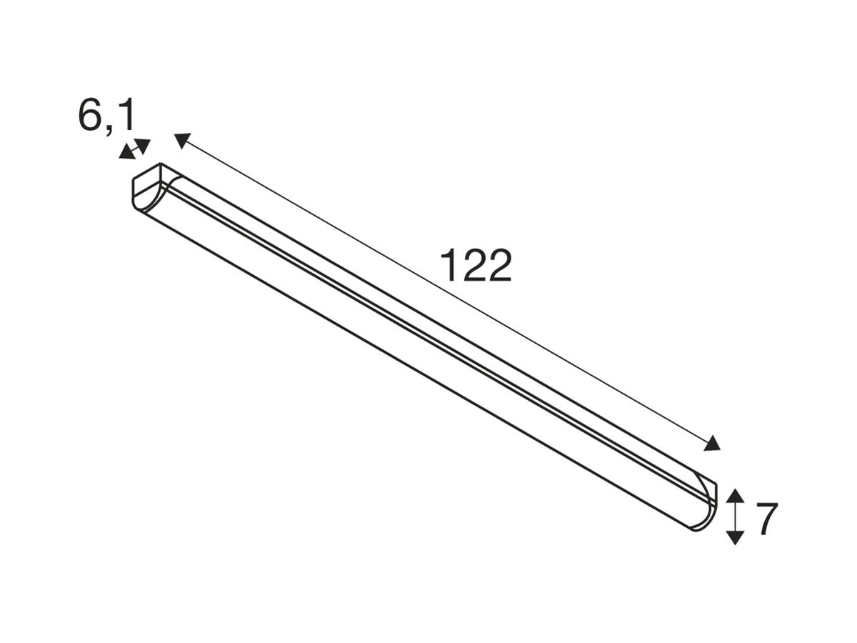 LED-Lichtleiste SLV INDUSTRY 18/32W 4350lm 830/840/857 1220×61mm weiss