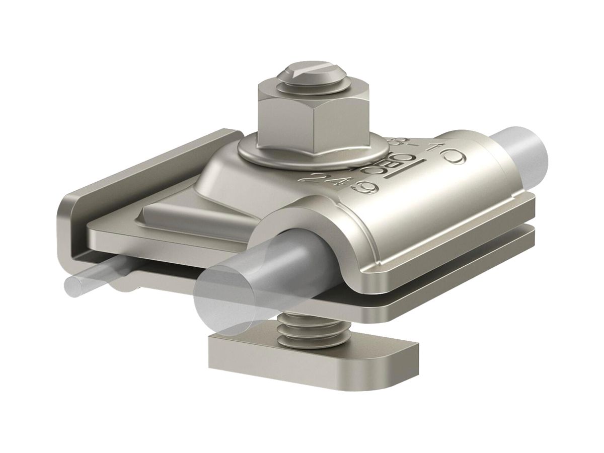 Erdklemme BET PV10 Ø8…10mm rostfreier Stahl unbehandelt 100kA