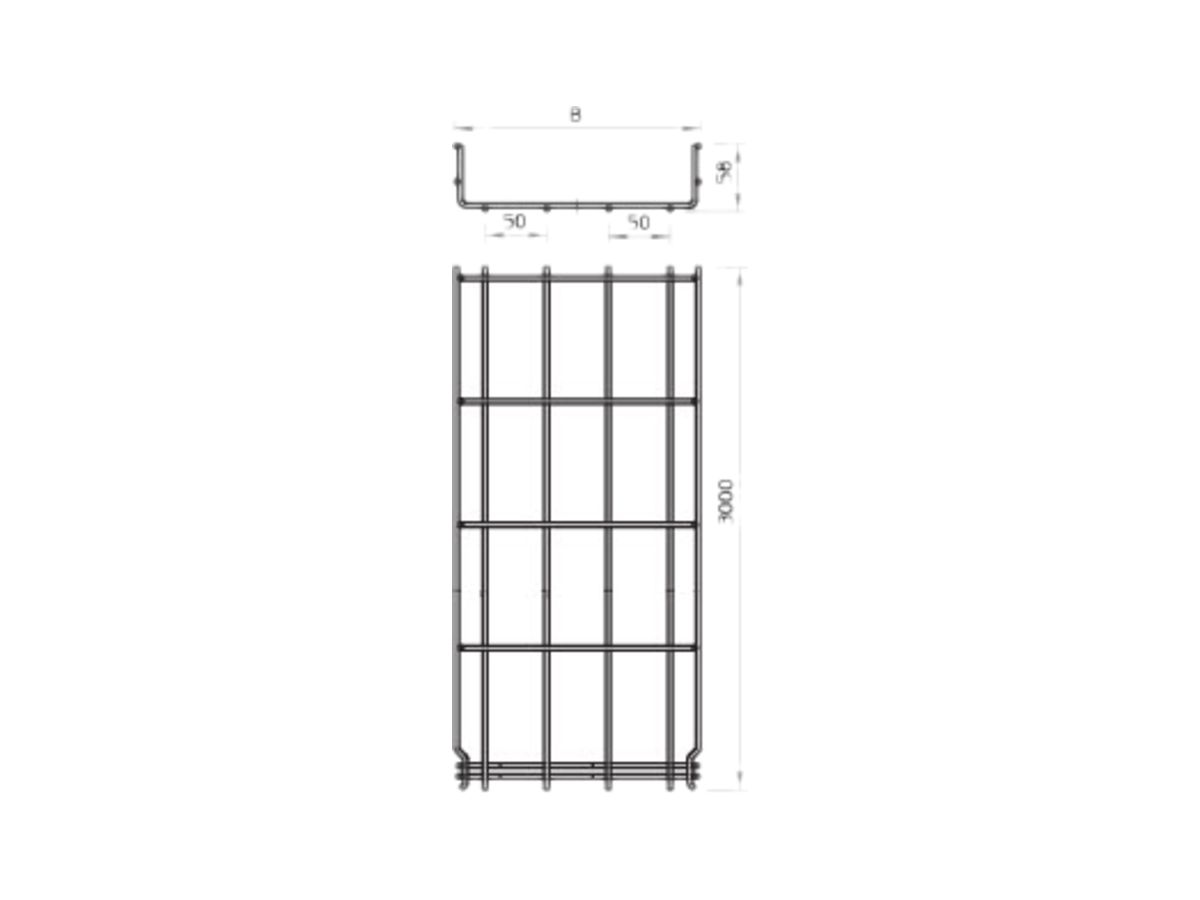 Gitterkanal Bettermann GR-Magic 150×55×3000mm galv.verzinkt