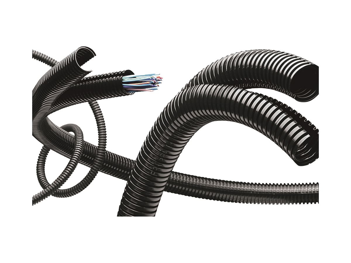 Kunststoffschlauch Duplex ETS 14mm schwarz
