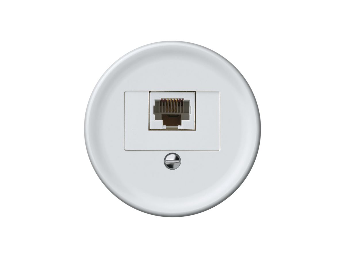 Anschlussdose origin RJ45 8(4) Kat.6 gerade 60×60mm weiss