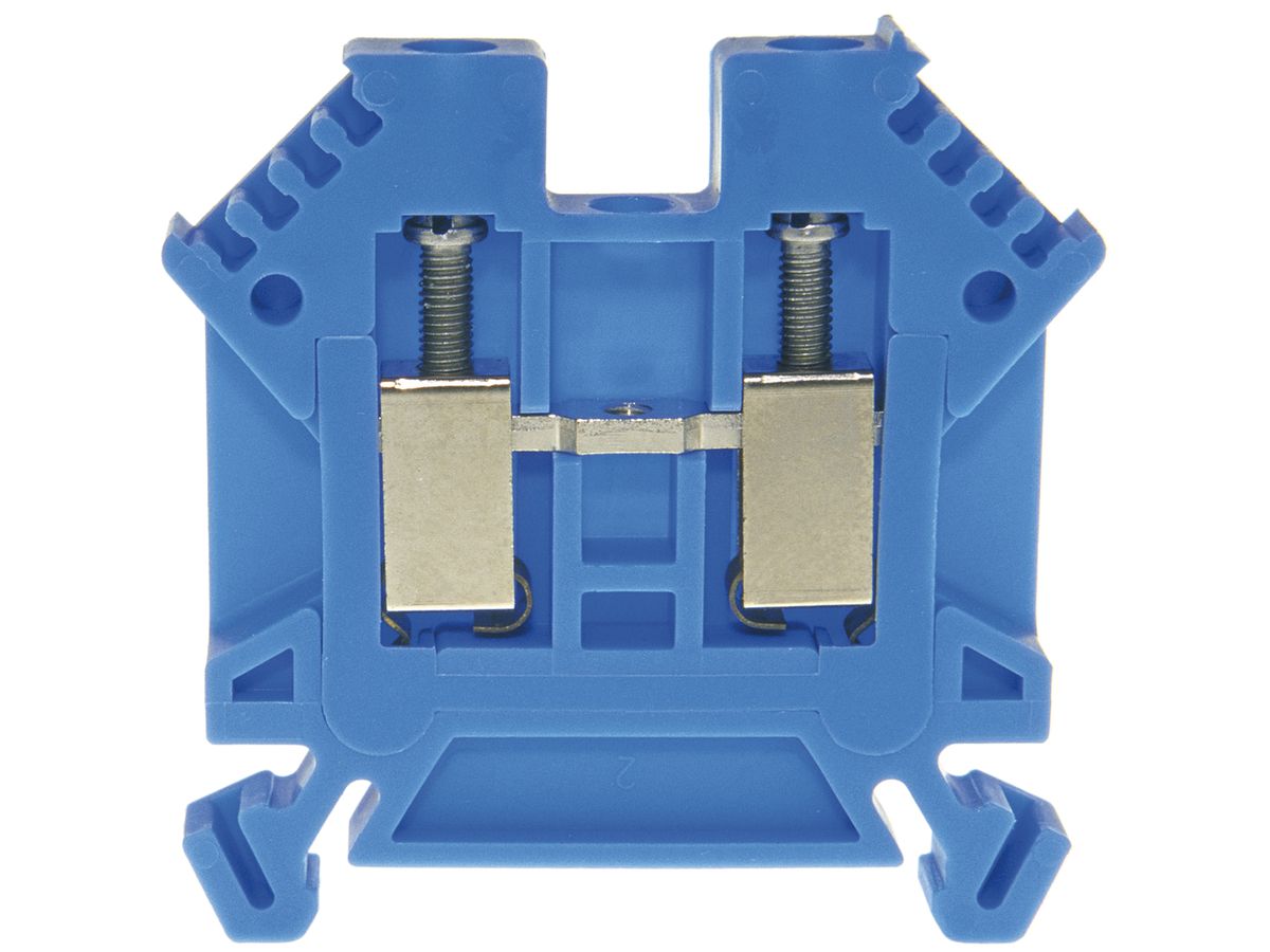Durchgangs-Reihenklemme Woertz Ex 0.5…4mm² 32A 1000V Schraubansch.2×1 TH35 blau