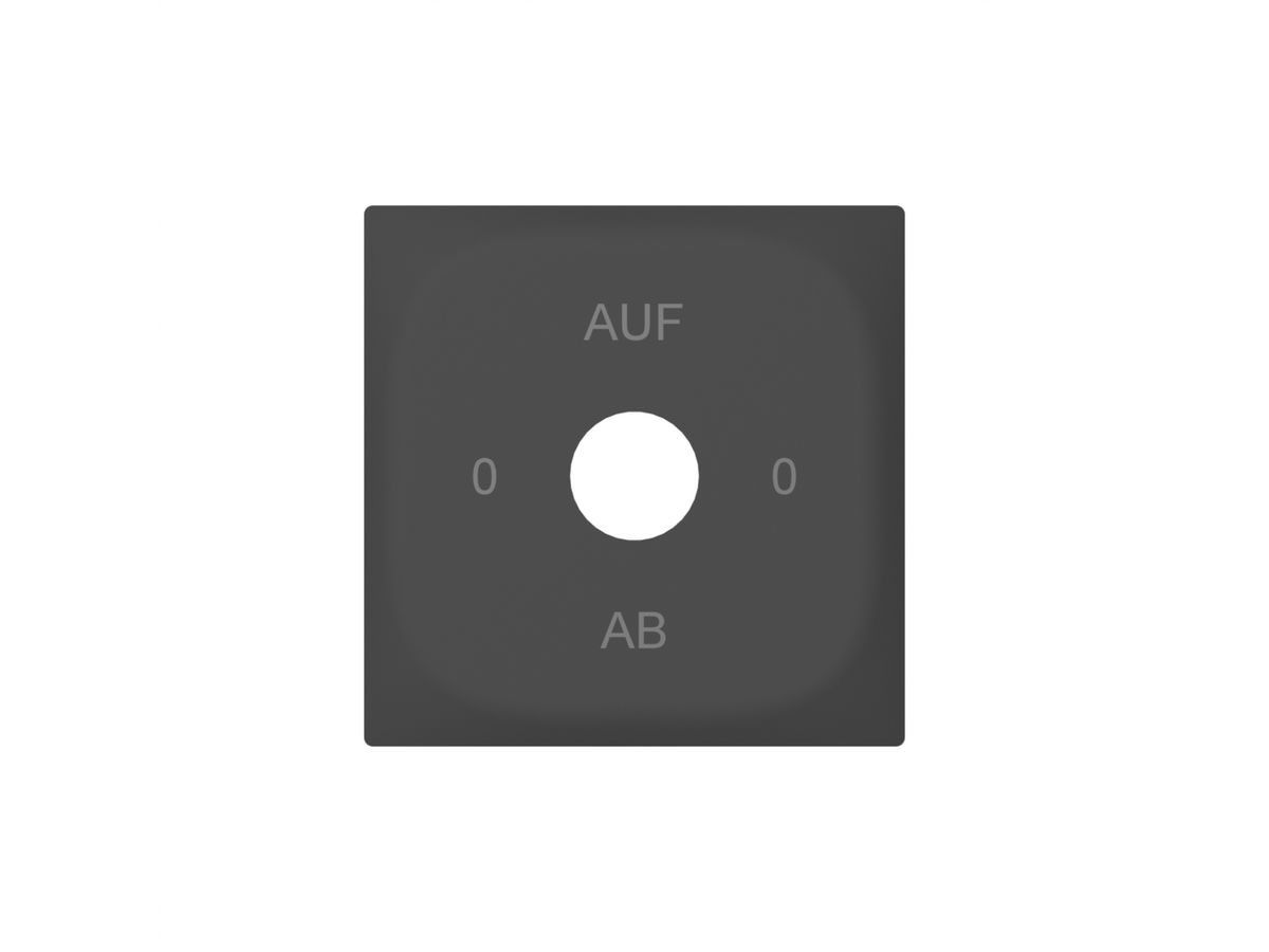 Frontplatte SIDUS zu Drehsch. Gravur 0-Auf-0-Ab anthrazit